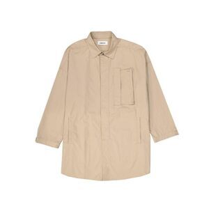 Ambush Cotton Coat with Classic Design Men Beige Shirts